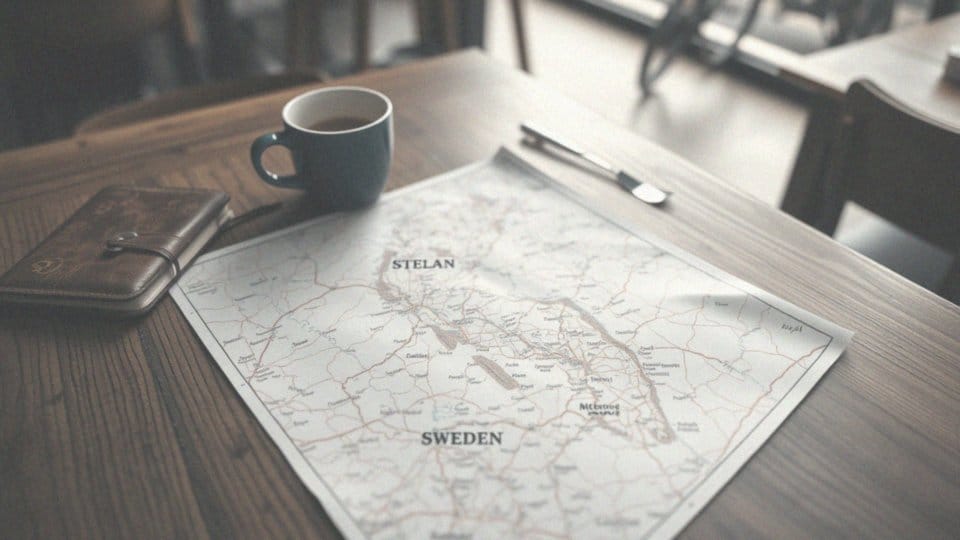 Co zawiera mapa Szwecji z miastami?