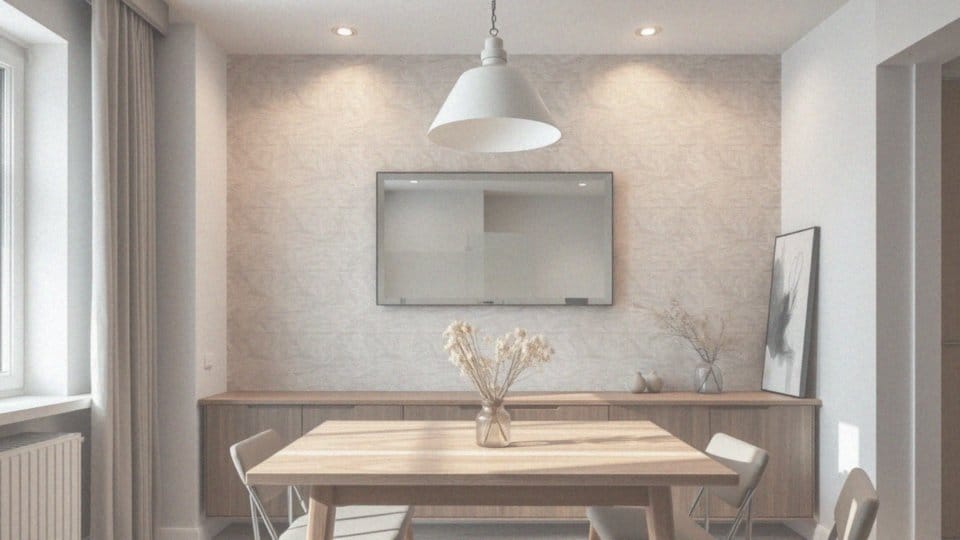 Jak stworzyć efekt głębi na ścianie przy stole?