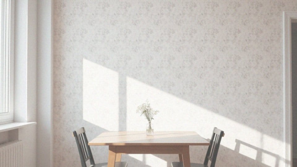 Jakie rolę pełni tapeta lub fototapeta na ścianie nad stołem?