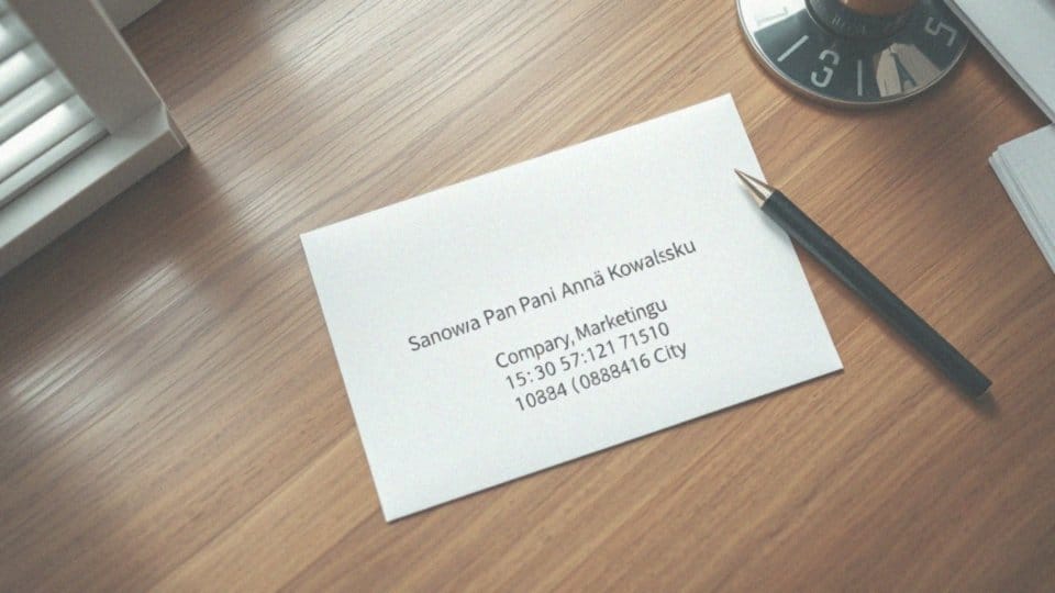 Adresowanie kopert do firmy do konkretnej osoby – poradnik krok po kroku